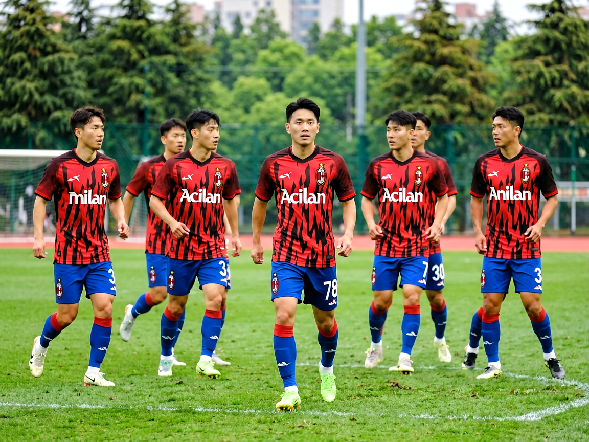 AC米兰球队训练场日常训练场景
